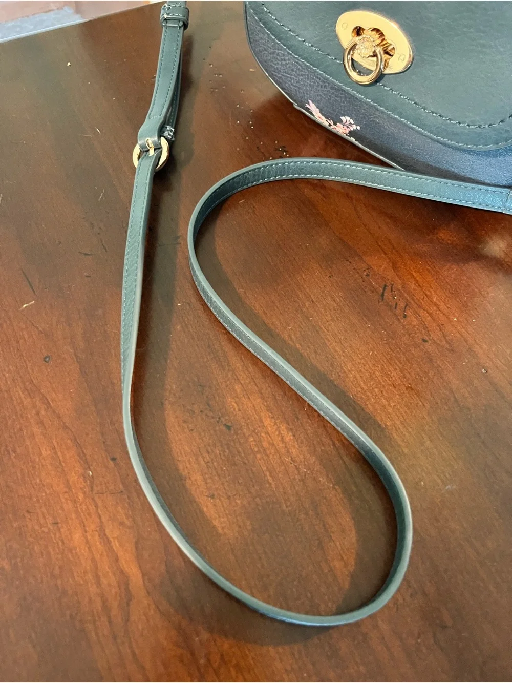LC Lauren Conrad Navy Floral Crossbody with Pink Accents